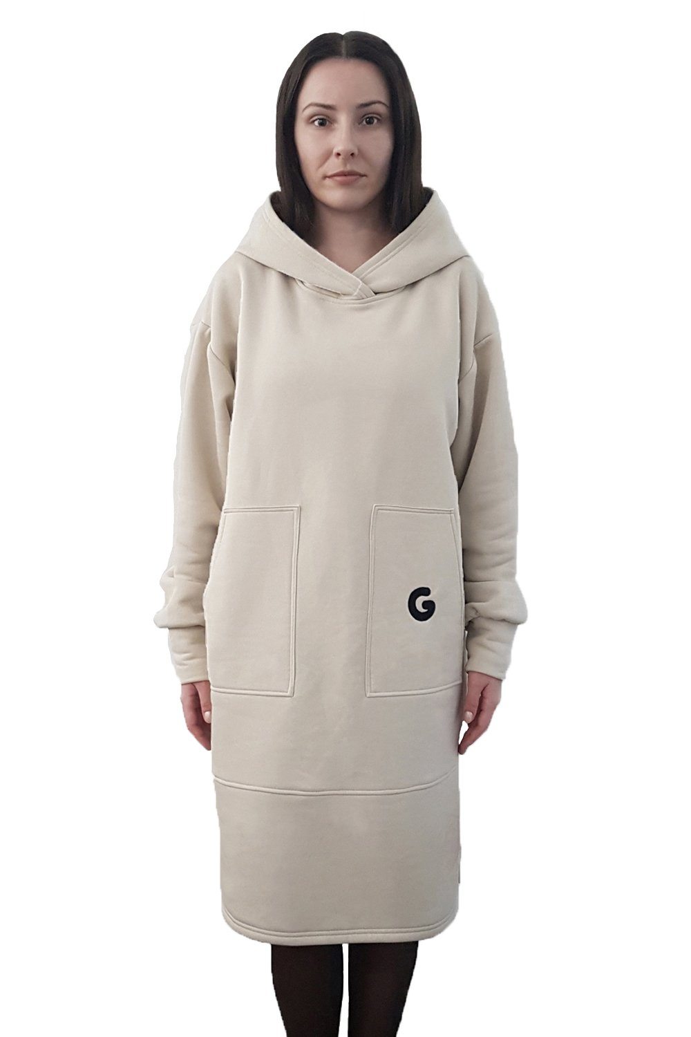 TheG Minimalist Longline Hoody // pšenica