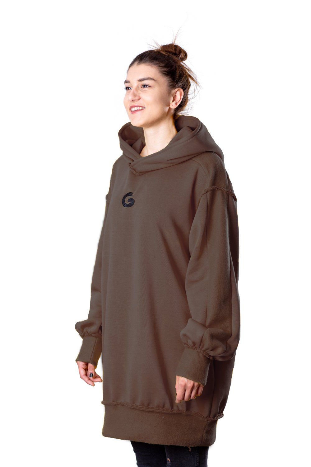 TheG Fresh Oversize Hoody Woman // hnedá