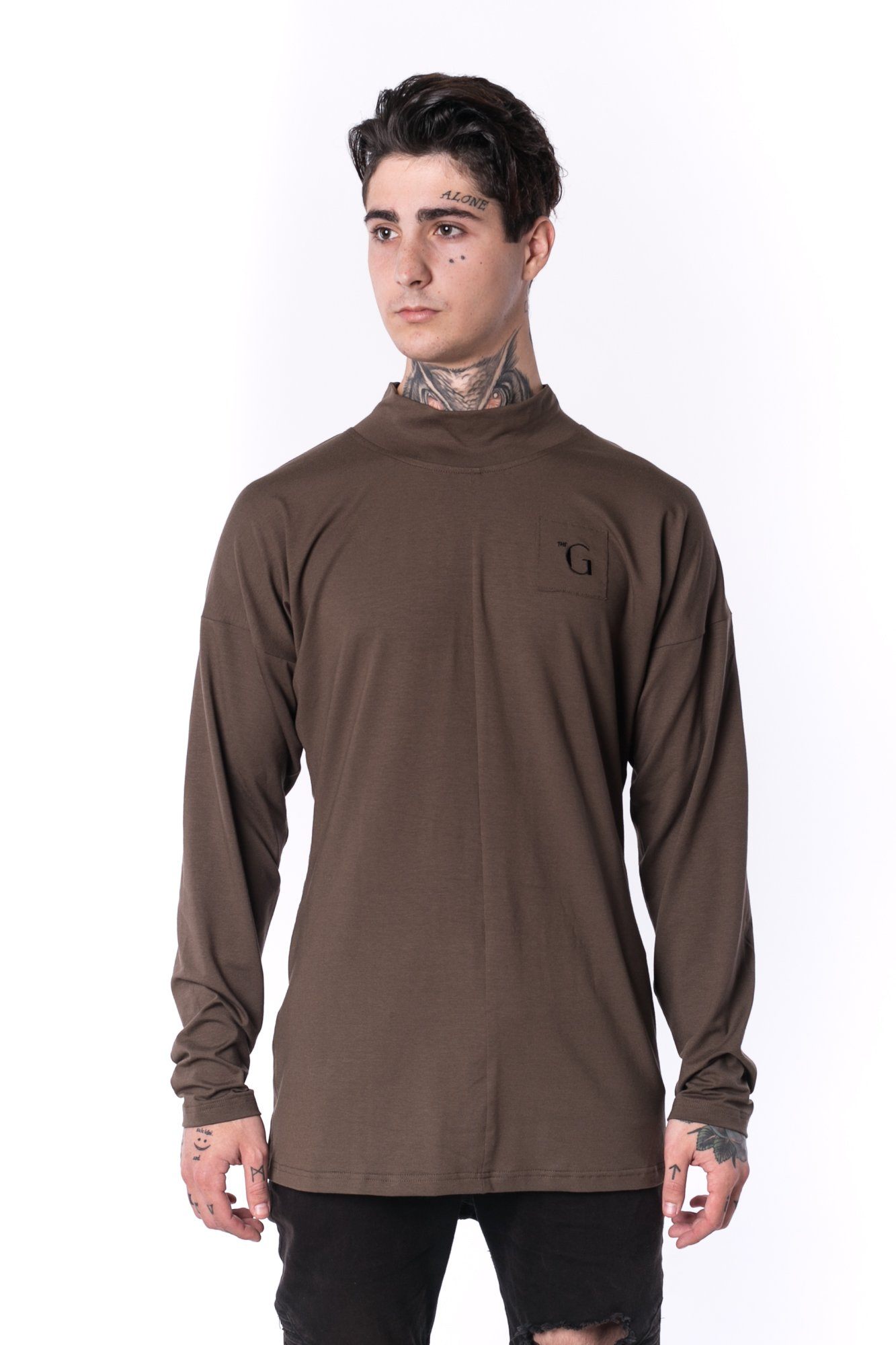 The Man Panelled Turtleneck 17 // firgreen