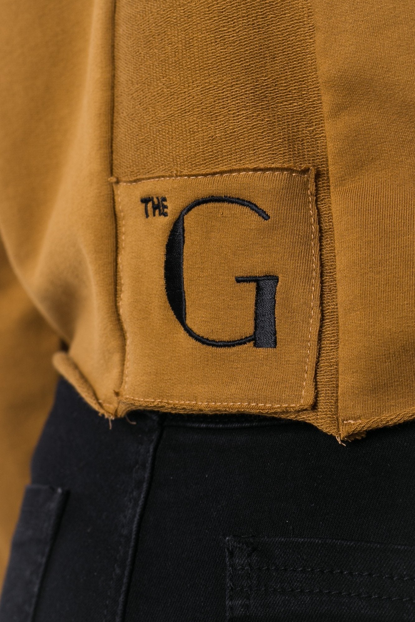 The Woman Paneled Cropped Hoody 17 // umber