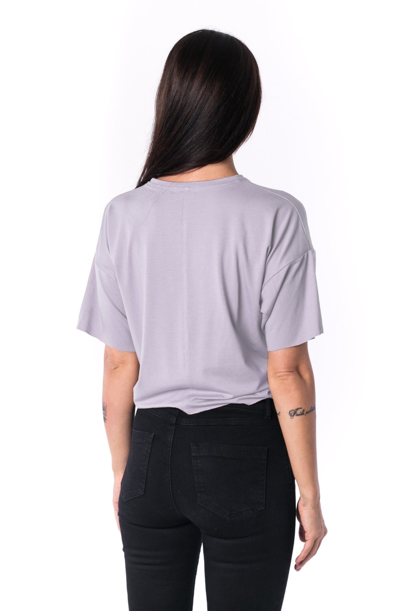 TheG Woman Panelled Oversize Crop Tee 17 // lila