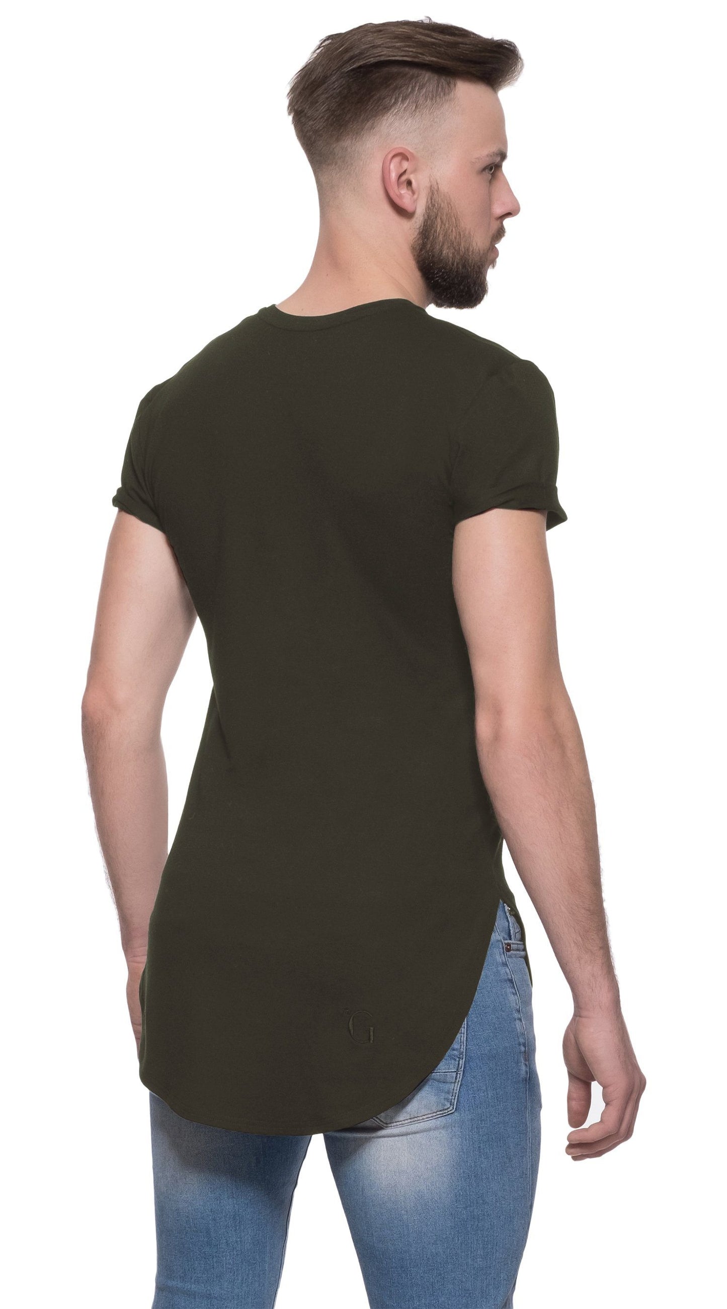 TheG Man viskózové Basic 1/2 dlhé tričko // khaki