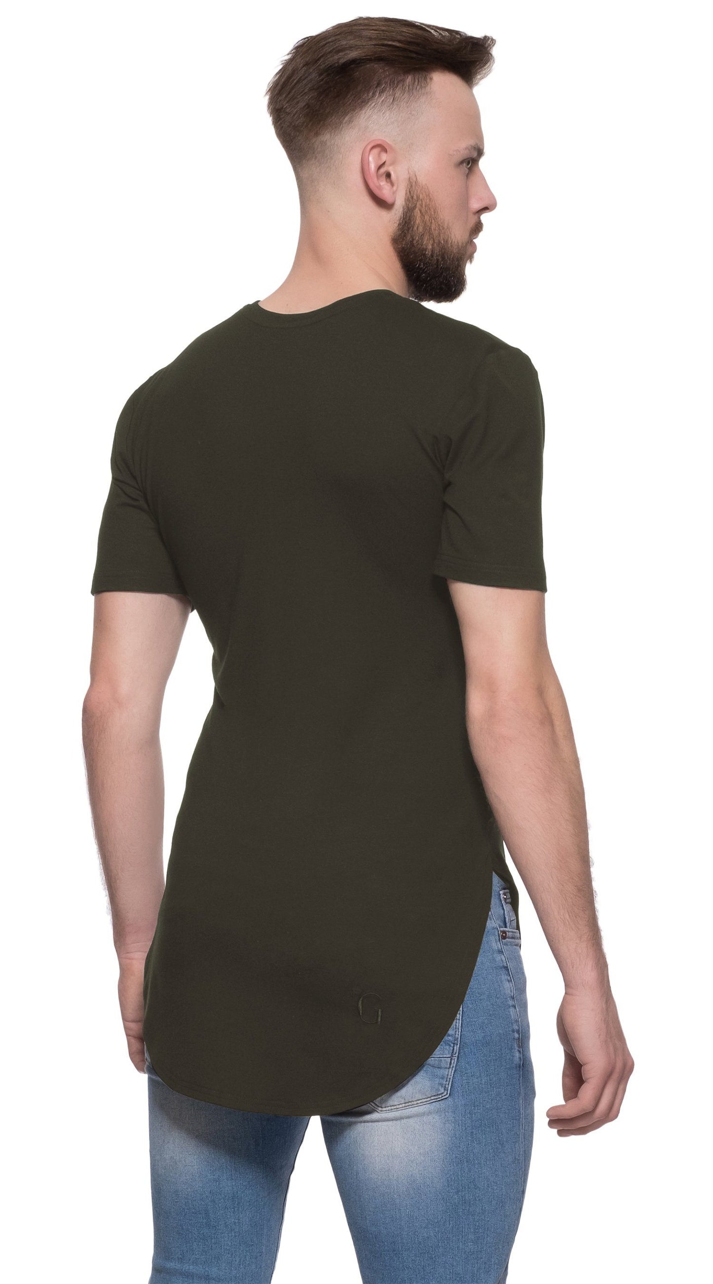 TheG Man viskózové Basic 2/2 dlhé tričko // khaki