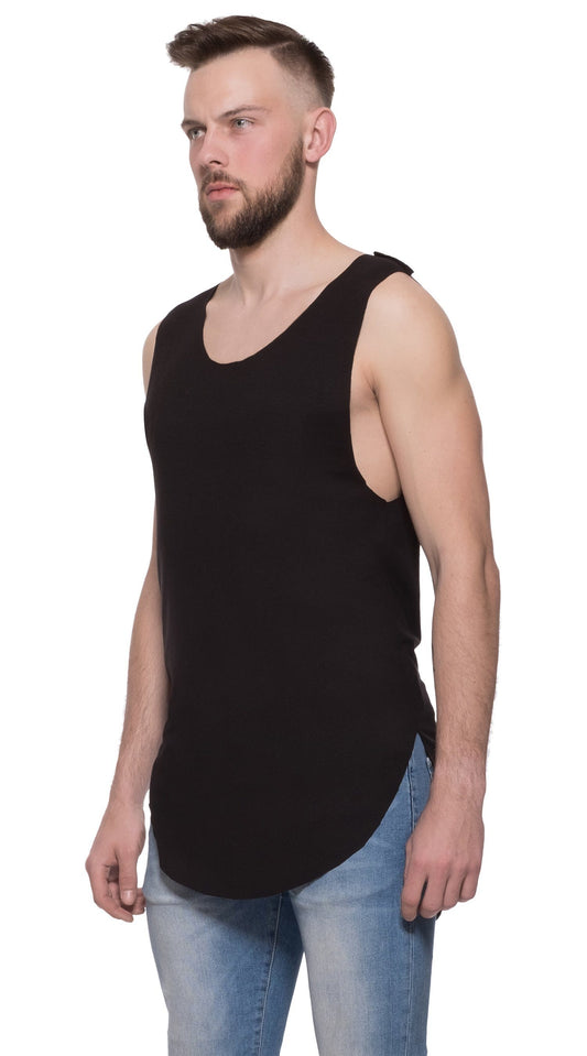 TheG Man Viscose Long Tank // black