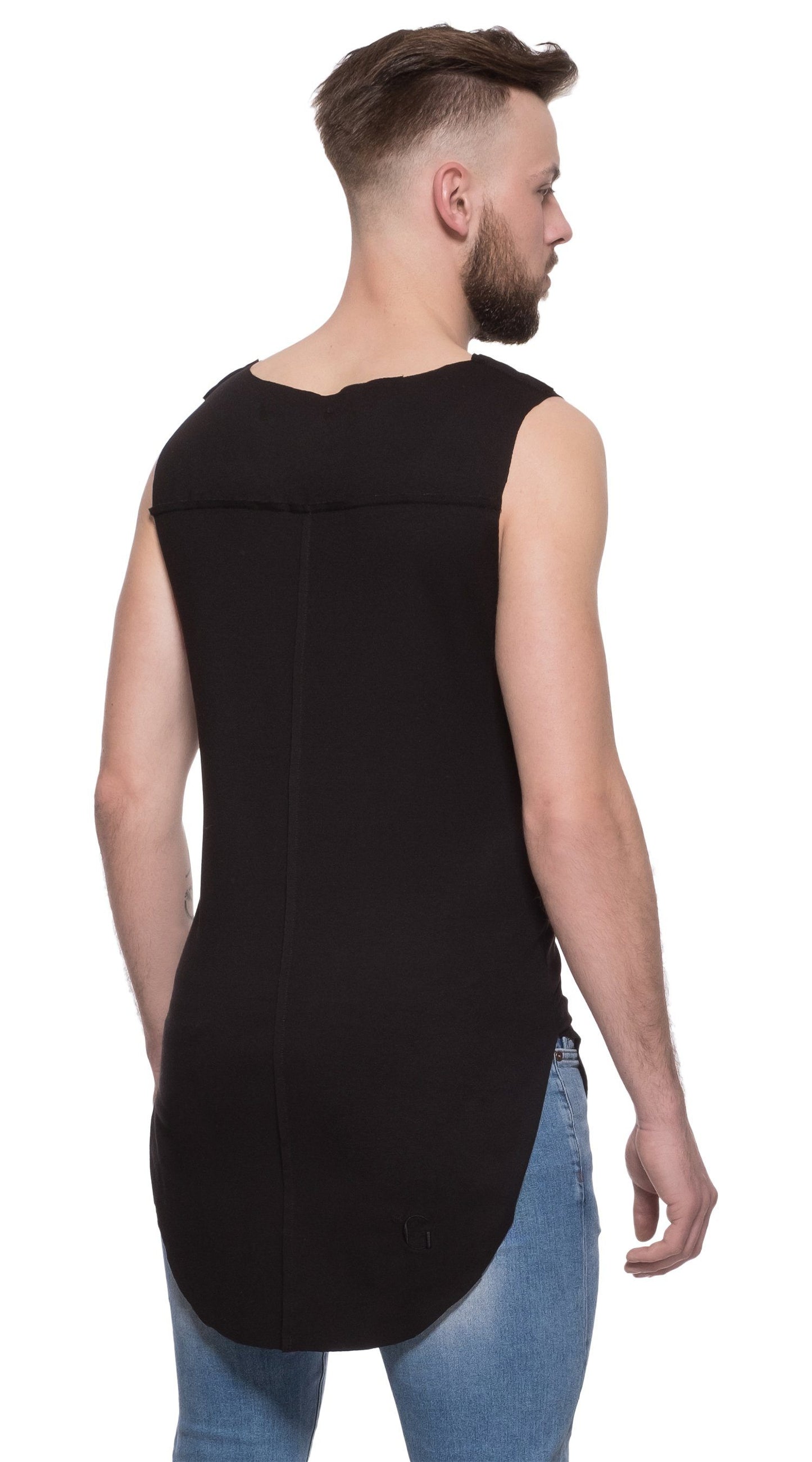 TheG Man Viscose Long Tank // black