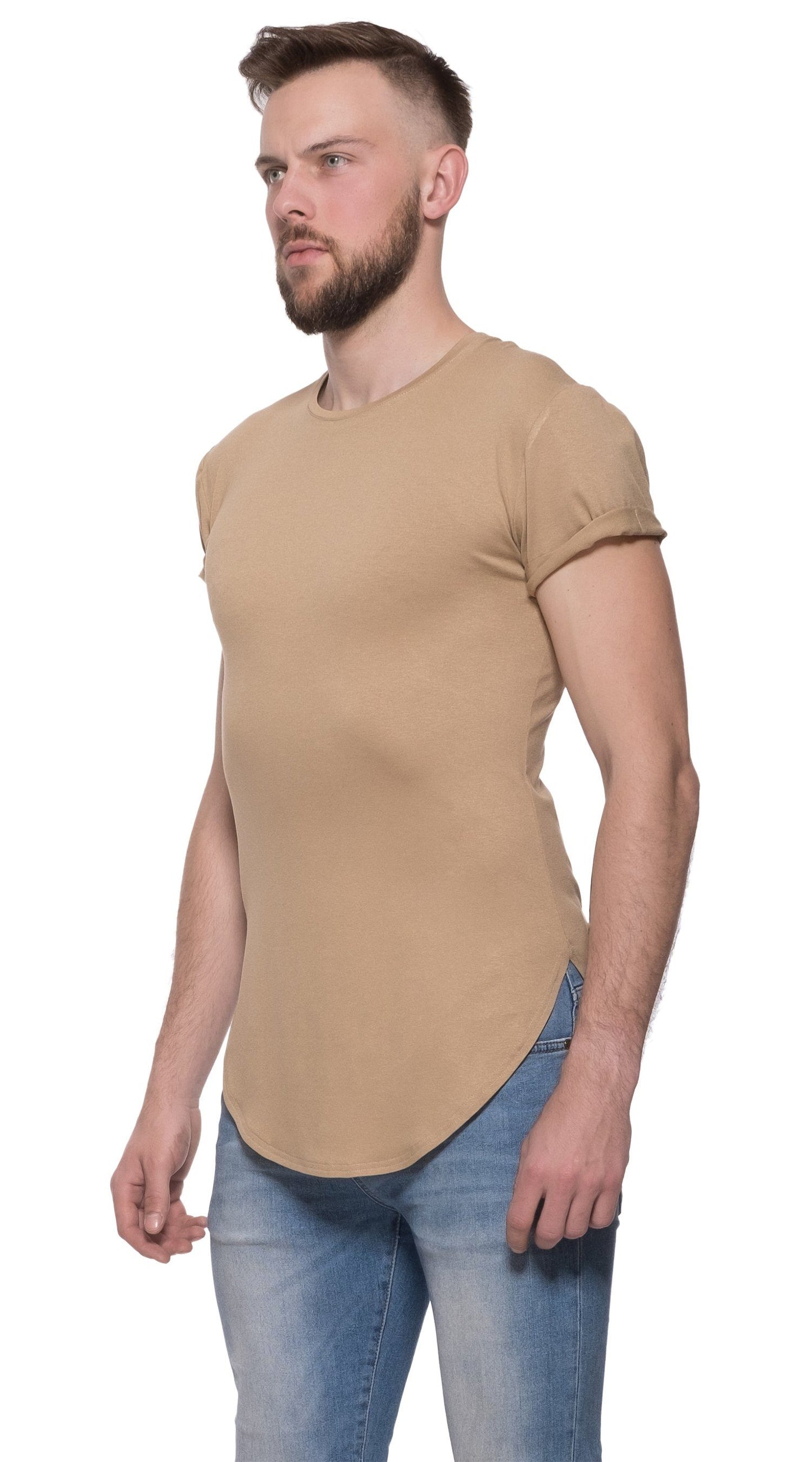 TheG Man viskózové Basic 1/2 dlhé tričko // ťava