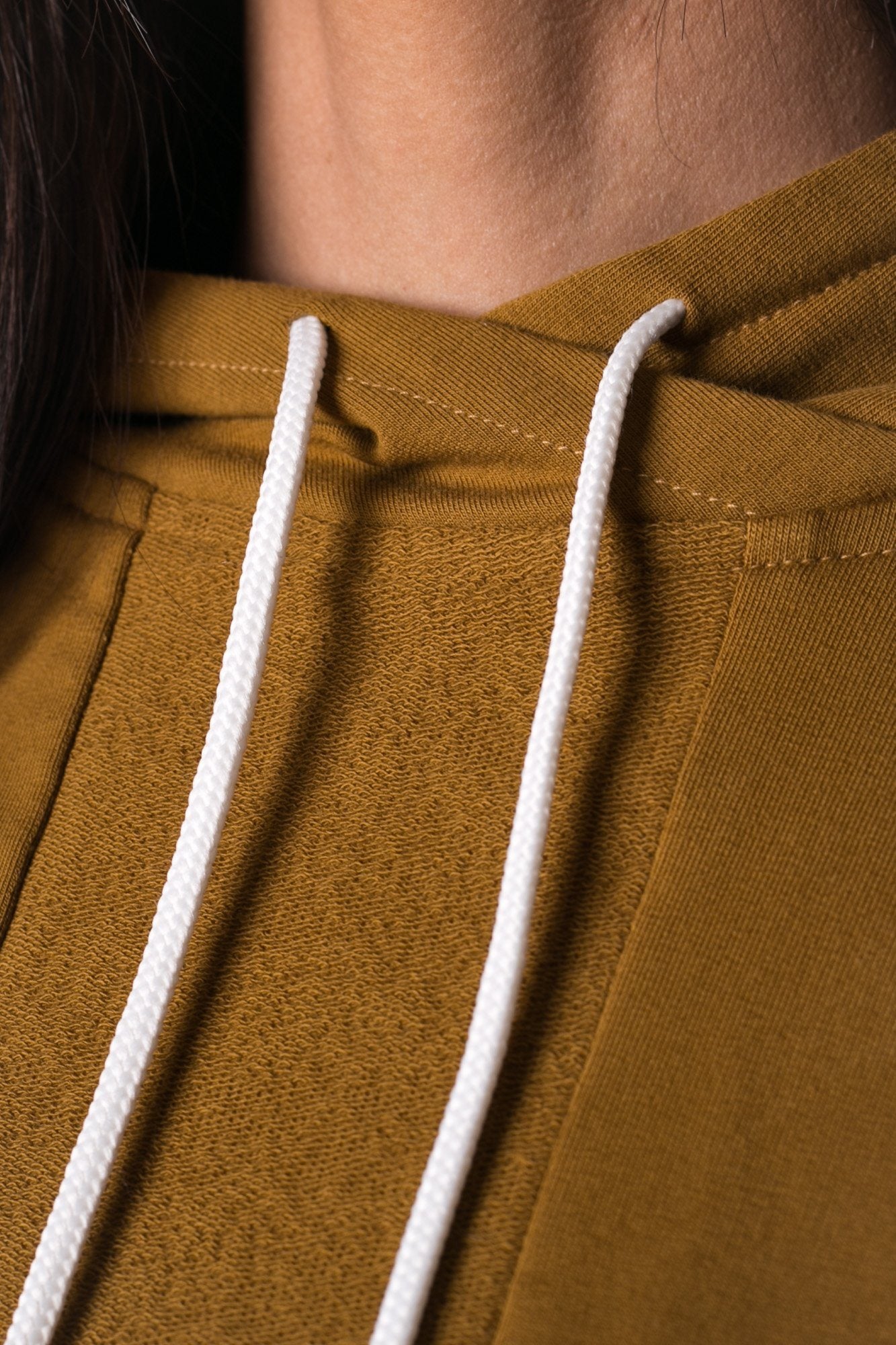 The Woman Paneled Cropped Hoody 17 // umber
