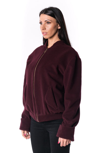 The Woman Panelled Bomber 17 // wine