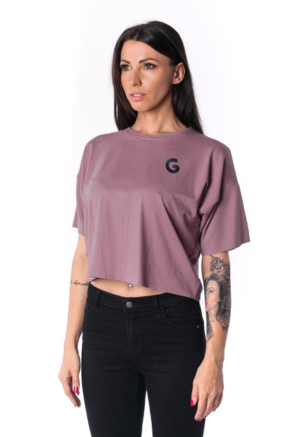 Woman Panelled Oversized Cropped Tee 17 // oldpink