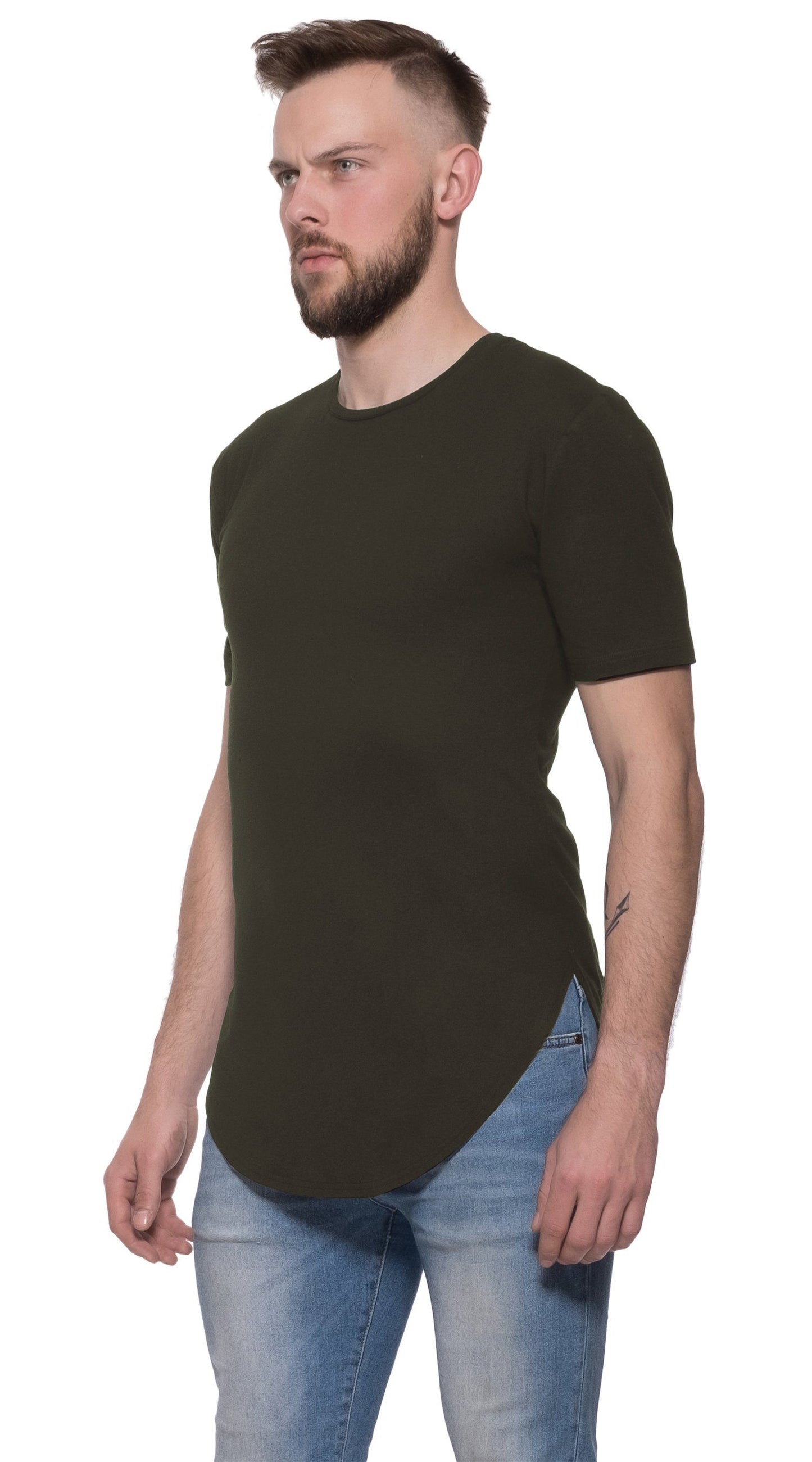 TheG Man Viscose Basic 2/2 dlouhé tričko // khaki