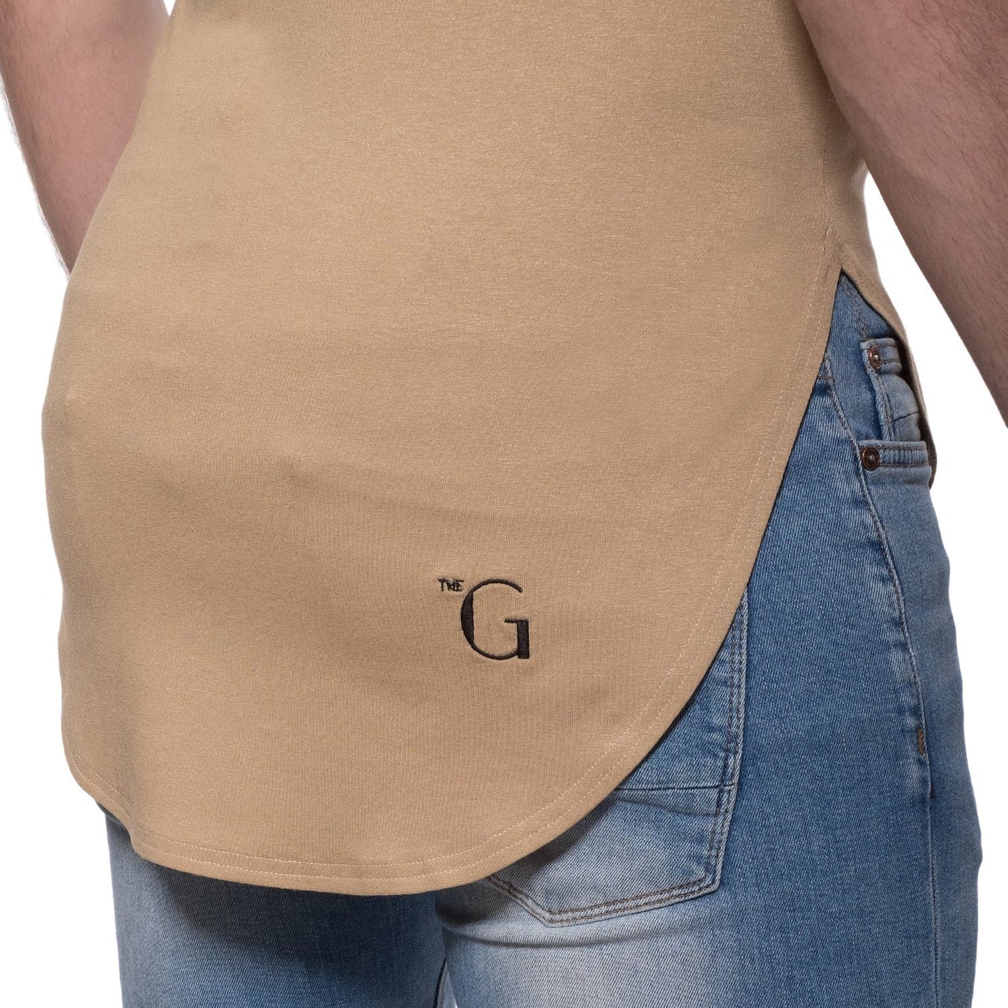 TheG Man viskózové Basic 1/2 dlhé tričko // ťava
