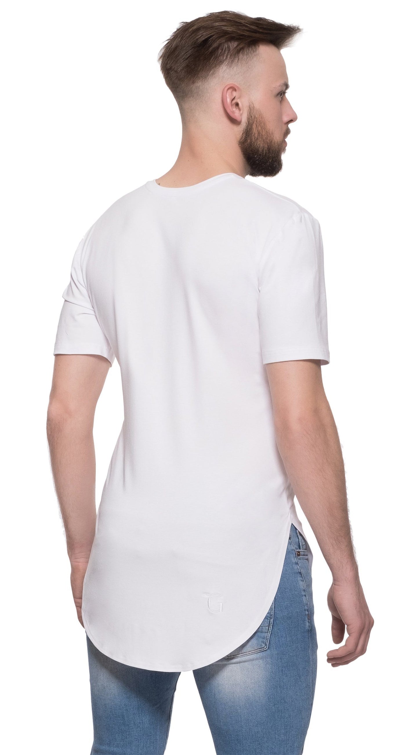 TheG Man viskózové Basic 2/2 dlhé tričko // biele
