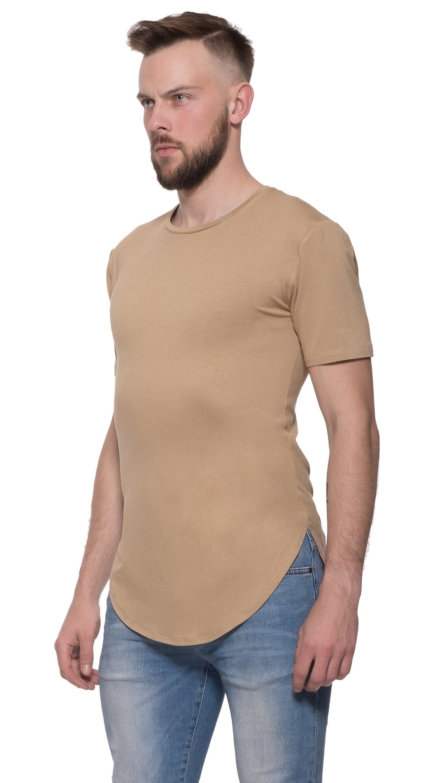 TheG Man viskózové Basic 2/2 dlhé tričko // ťava